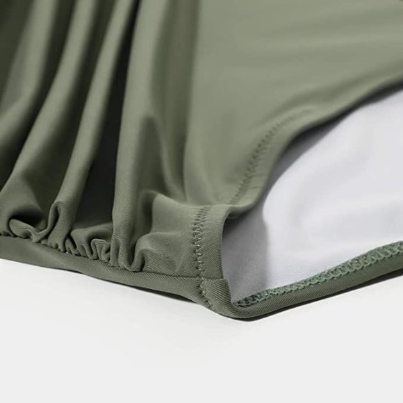 NEW Green Women's One Piece Swimsuit Tummy Control V Neck Bathing Suit sz M - Picture 10 of 10